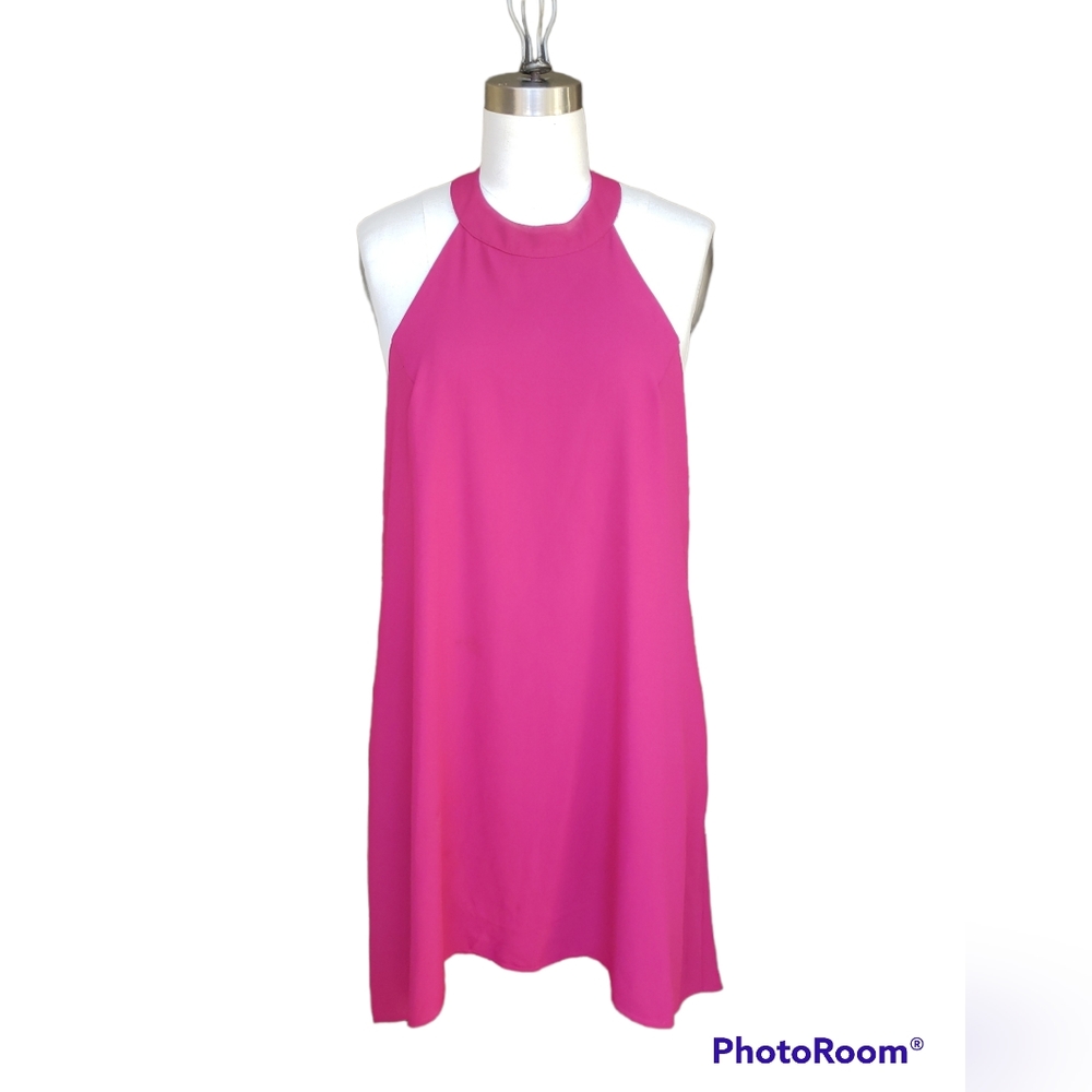 Magenta Astr Halter Dress
